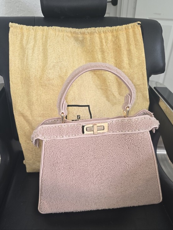 Fendi Handbags - Fendi Pink Shearling Fur Women's Bag